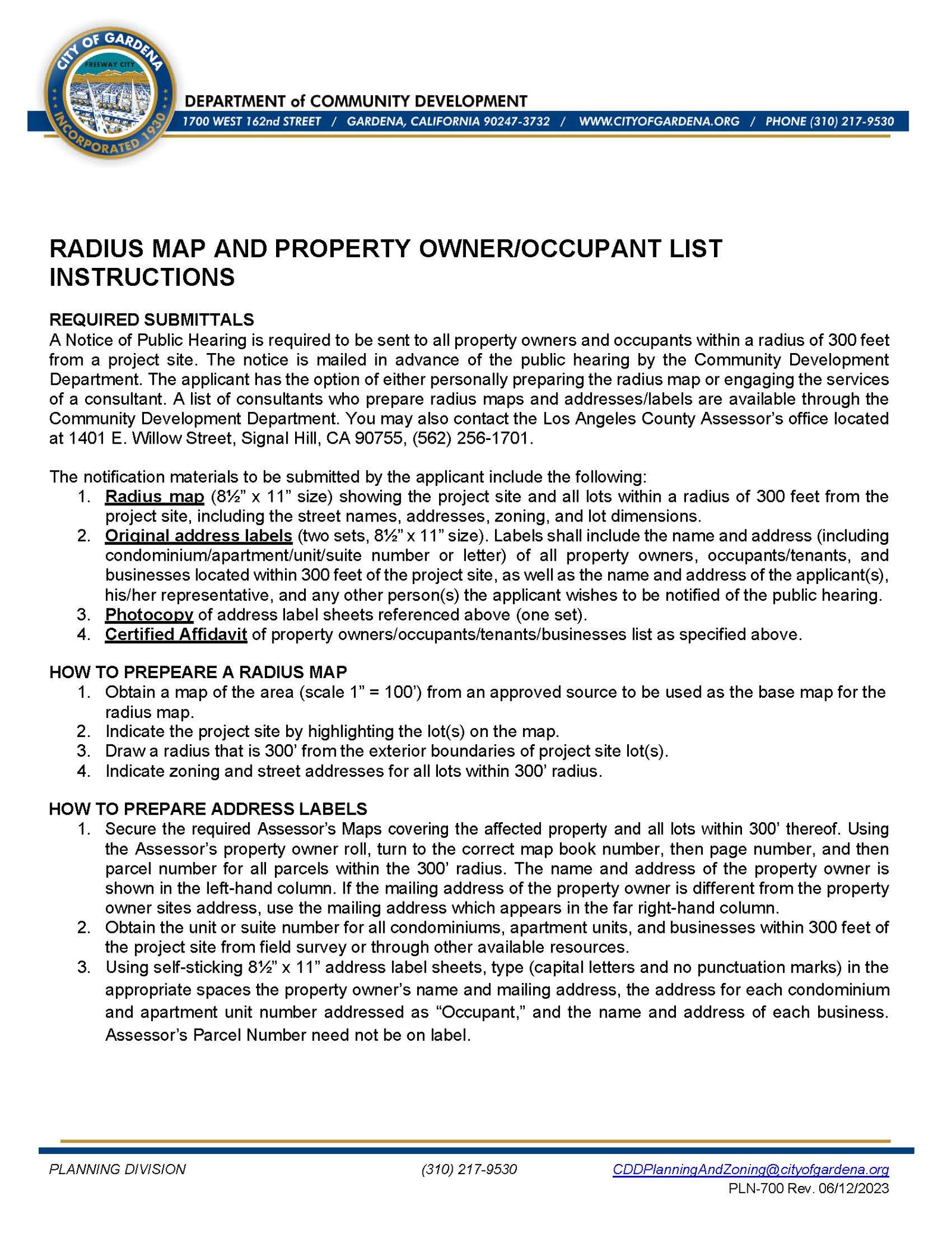 Gardena_Radius_Map_and_Property_Owner_Occupant_List_300FT