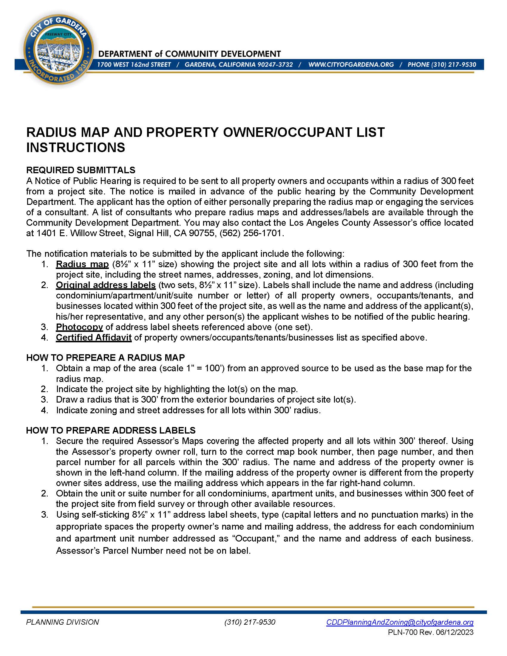 Gardena_Radius_Map_and_Property_Owner_Occupant_List_300FT