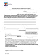 Lancaster certified property owner’s list affidavit form requiring assessor roll information within 500 feet urban or 1,500 feet rural, signed under penalty of perjury
