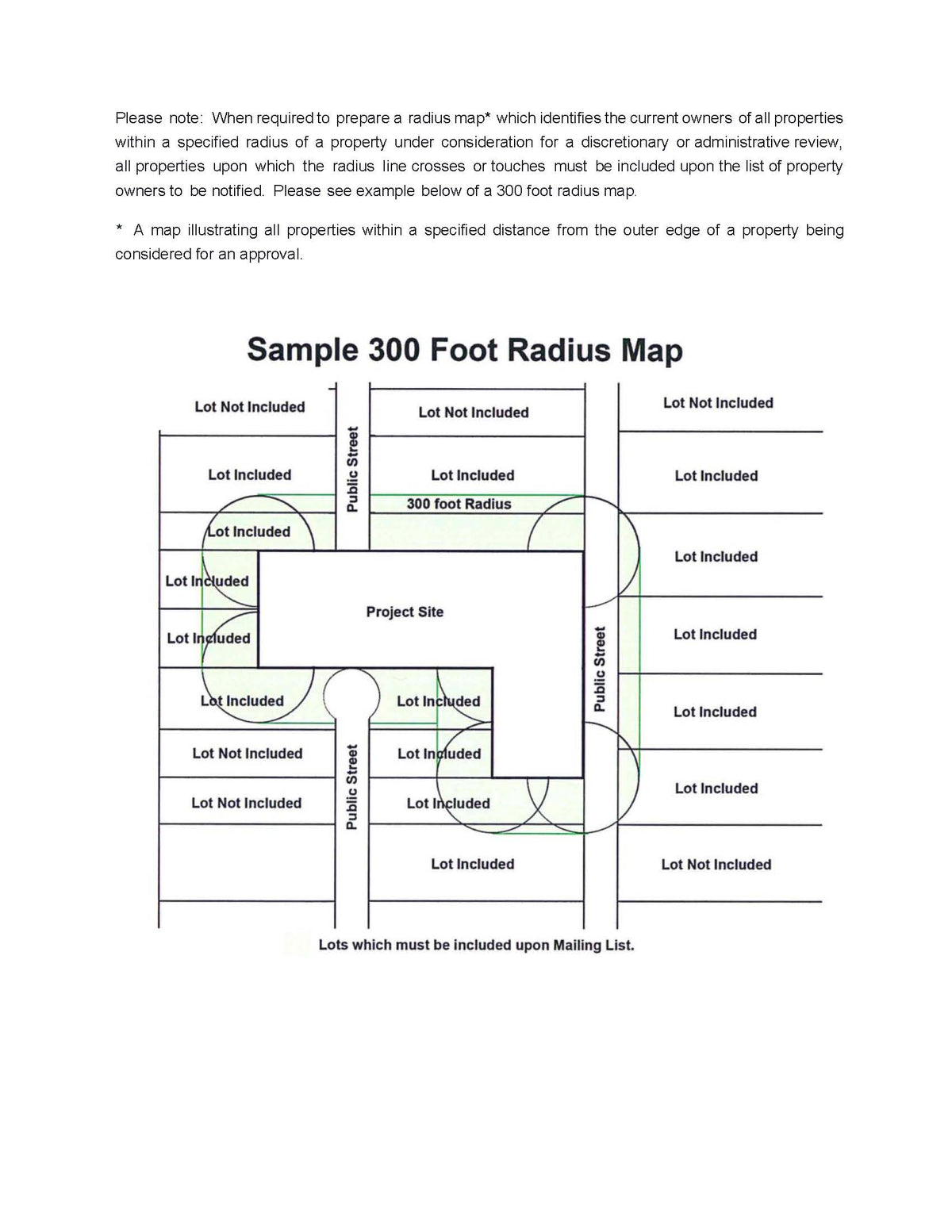 Menifee Sample 300 Foot Radius Map. Radius map which identifies the current owners of all properties within a specified radius. 300 foot radius map.