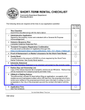 Complete checklist for Short-Term Rental permit application including 200 foot radius map, ownership list, mailing affidavit and 30-day advance notification requirements