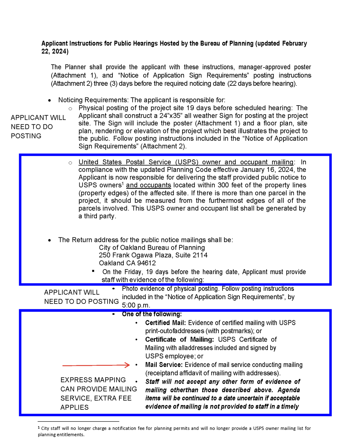Oakland USPS Owner and Occupant Mailing List 300 foot radius map