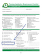 City of Rolling Hills Estates planning application requirements checklist highlighting the need for mailing labels and a 500-foot radius map among other required documents.