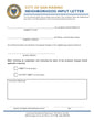 Neighborhood Input Letter form allowing residents to approve or object to proposed design review projects in San Marino.