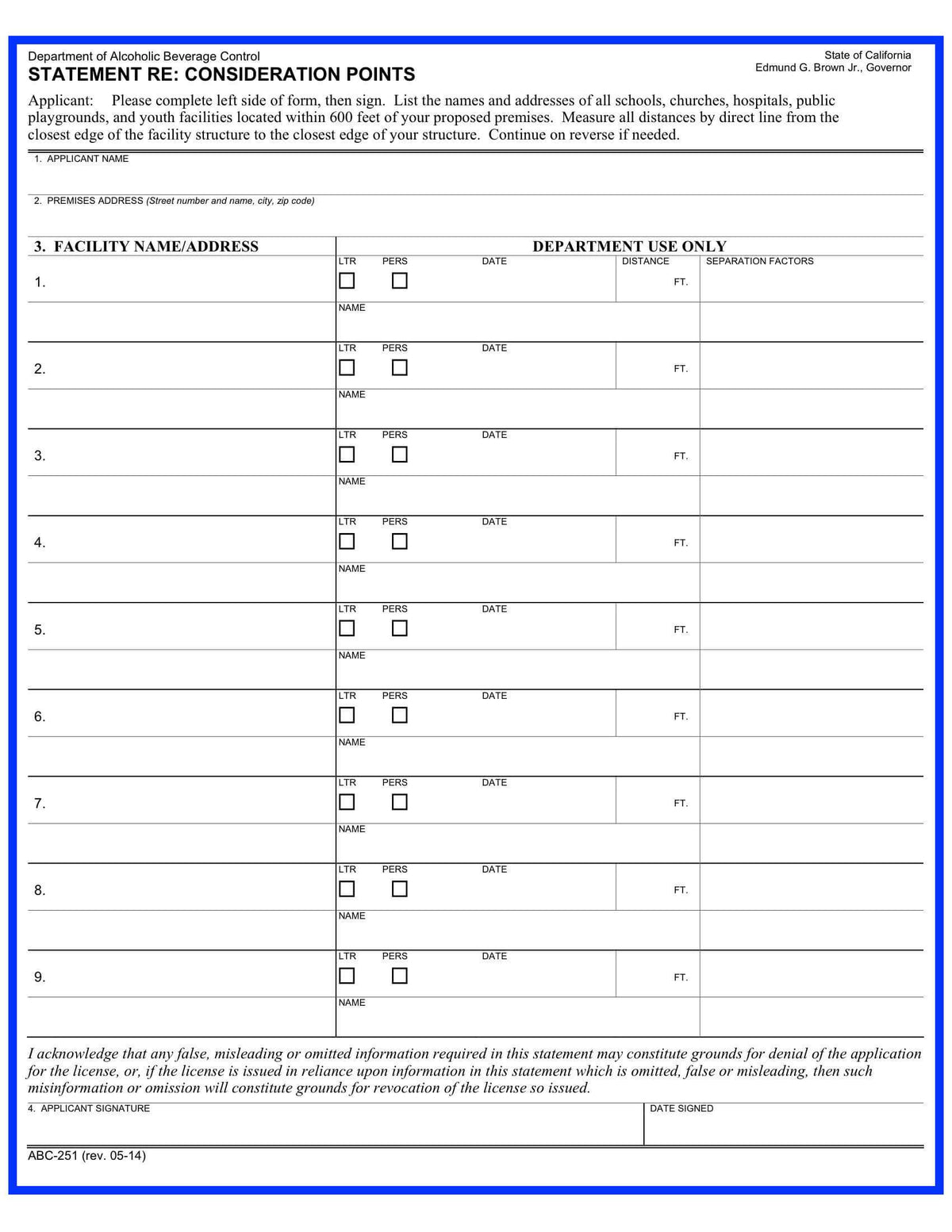 ABC Alcoholic Beverage 500 Resident (ABC207E & ABC 207F) ABC247