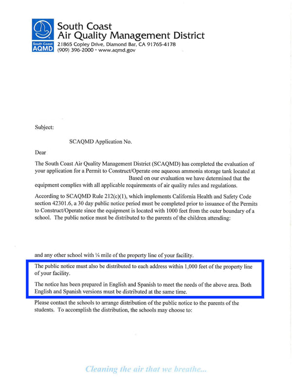 AQMD Air Quality Management District - Los Angeles County / South Coas ...