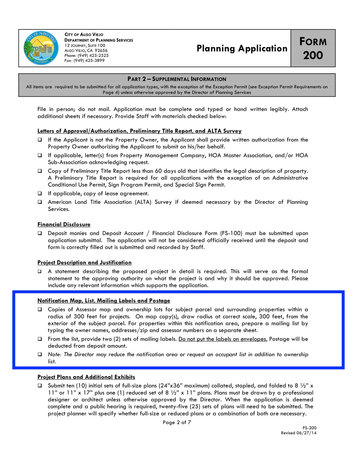 Aliso Viejo-Radius Map-Planning Application-300 Feet-Property Owner List-Labels