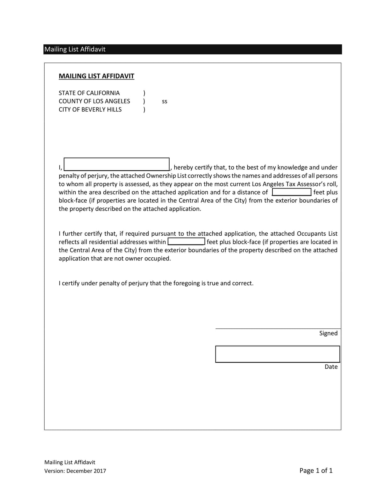 Beverly Hills-City Package-Radius Map-Planning-Affidavit-Property Owner List-100 Feet-300 Feet-500 Feet-1000 Feet-Labels