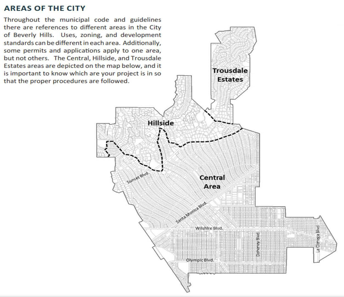 Beverly Hills-City Package-Radius Map-Planning-Property Owner List-100 Feet-300 Feet-500 Feet-1000 Feet-Labels