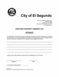 City of El Segundo Certified Property Owners List Affidavit 300 feet radius