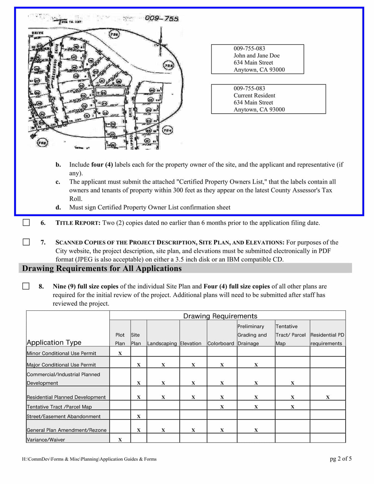 Paso Robles - Address Labels - 300 feet radius - Certified Property Owner & Tenant List