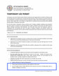 Temporary Use Permit form listing 400-foot radius map, property owner list, and affidavit certification requirements.